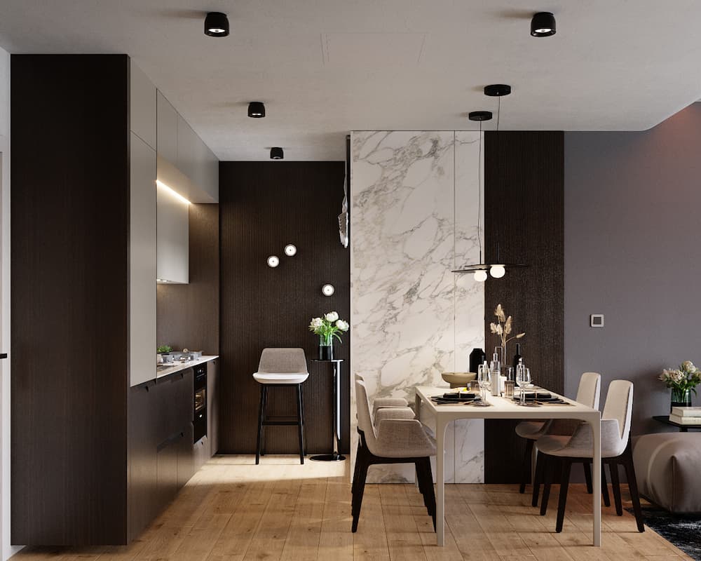 kaenterior lakberendezés - étkező, konyha