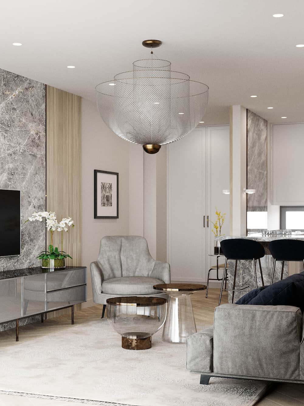 kaenterior lakberendezés - nappali